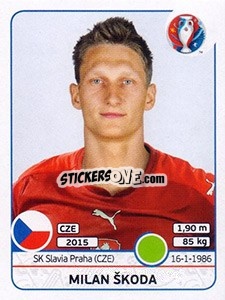 Sticker Milan Skoda - UEFA Euro France 2016 - Panini