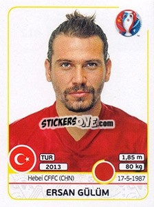 Sticker Ersan Gülüm - UEFA Euro France 2016 n. 412 - Panini