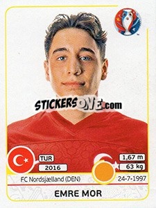 Sticker Emre Mor - UEFA Euro France 2016 - Panini