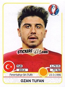 Sticker Ozan Tufan - UEFA Euro France 2016 n. 414 - Panini