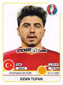 Cromo Ozan Tufan - UEFA Euro France 2016 - Panini