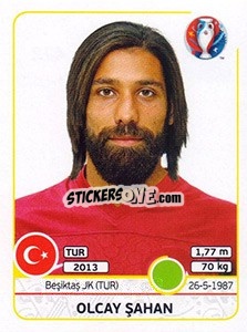 Sticker Olcay Sahan - UEFA Euro France 2016 - Panini