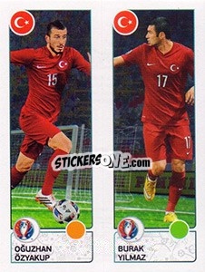 Sticker Oguzhan Özyakup / Burak Yilmaz - UEFA Euro France 2016 - Panini