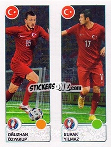 Cromo Oguzhan Özyakup / Burak Yilmaz - UEFA Euro France 2016 - Panini