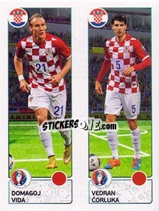 Sticker Domagoj Vida / Vedran Corluka - UEFA Euro France 2016 n. 433 - Panini