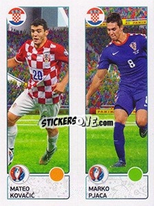 Sticker Mateo Kovacic / Marko Pjaca - UEFA Euro France 2016 - Panini