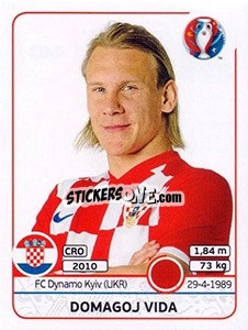 Cromo Domagoj Vida - UEFA Euro France 2016 - Panini