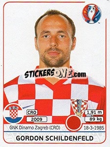 Sticker Gordon Schildenfeld - UEFA Euro France 2016 n. 442x - Panini