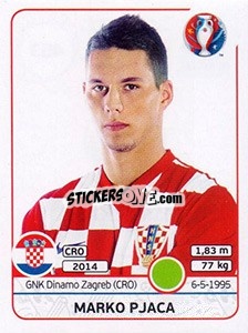 Sticker Marko Pjaca - UEFA Euro France 2016 n. 453 - Panini
