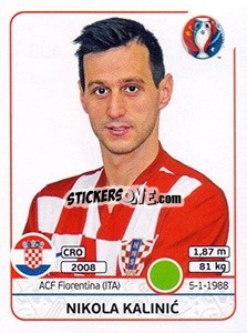 Sticker Nikola Kalinic - UEFA Euro France 2016 n. 455 - Panini