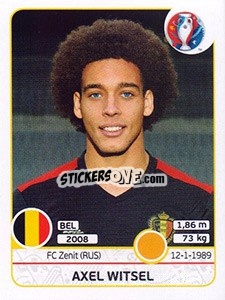 Sticker Axel Witsel - UEFA Euro France 2016 n. 475 - Panini