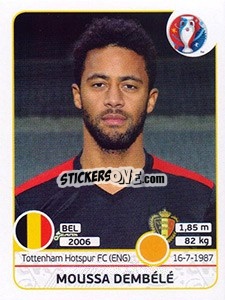 Sticker Mousa Dembélé - UEFA Euro France 2016 n. 481 - Panini