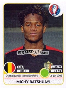 Sticker Michy Batshuayi - UEFA Euro France 2016 n. 483 - Panini