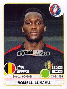 Sticker Romelu Lukaku - UEFA Euro France 2016 n. 484 - Panini