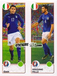 Sticker Éder / Graziano Pellè - UEFA Euro France 2016 - Panini