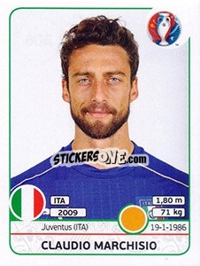 Sticker Claudio Marchisio - UEFA Euro France 2016 n. 506 - Panini