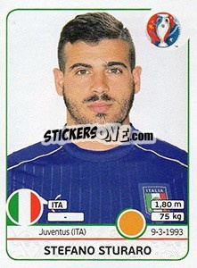 Sticker Stefano Sturaro - UEFA Euro France 2016 n. 507x - Panini