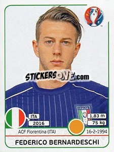 Cromo Federico Bernardeschi - UEFA Euro France 2016 - Panini