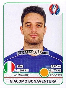 Figurina Giacomo Bonaventura - UEFA Euro France 2016 n. 510 - Panini