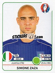 Cromo Simone Zaza - UEFA Euro France 2016 - Panini