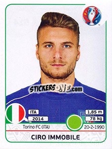 Sticker Ciro Immobile - UEFA Euro France 2016 - Panini
