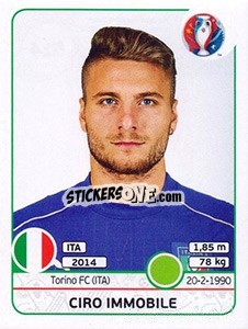 Cromo Ciro Immobile - UEFA Euro France 2016 - Panini