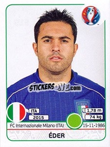 Sticker Éder - UEFA Euro France 2016 - Panini