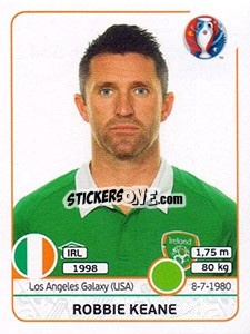 Sticker Robbie Keane - UEFA Euro France 2016 n. 534 - Panini