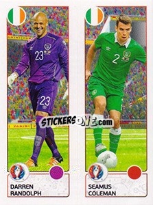Sticker Darren Randolph / Seamus Coleman - UEFA Euro France 2016 n. 538 - Panini