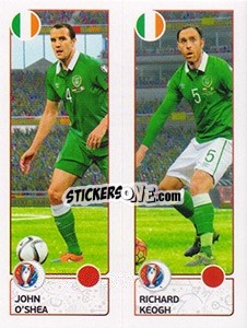 Sticker John O'Shea / Richard Keogh - UEFA Euro France 2016 n. 539 - Panini