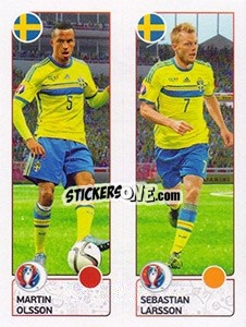 Sticker Martin Olsson / Sebastian Larsson - UEFA Euro France 2016 n. 546 - Panini