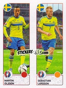 Cromo Martin Olsson / Sebastian Larsson - UEFA Euro France 2016 - Panini