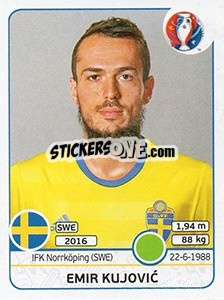 Sticker Emir Kujovic - UEFA Euro France 2016 - Panini