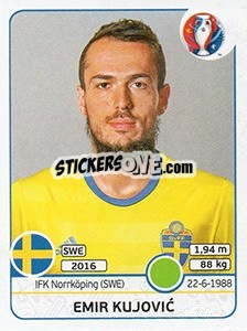 Sticker Emir Kujovic - UEFA Euro France 2016 n. 566x - Panini
