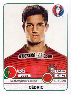 Sticker Cédric Soares - UEFA Euro France 2016 n. 583 - Panini