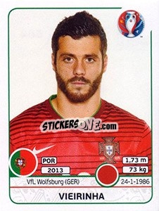 Sticker Vieirinha - UEFA Euro France 2016 n. 584 - Panini