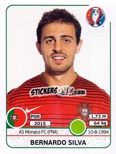Sticker Bernardo Silva - UEFA Euro France 2016 - Panini