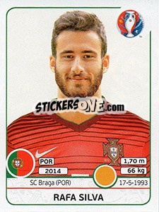 Sticker Rafa Silva - UEFA Euro France 2016 - Panini