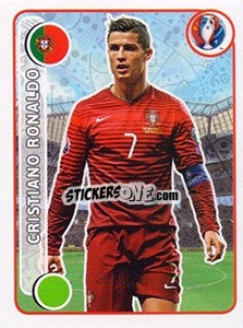 Sticker Cristiano Ronaldo - UEFA Euro France 2016 - Panini