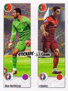Sticker Rui Patrício / Cédric Soares - UEFA Euro France 2016 n. 598 - Panini