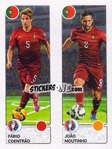 Sticker Fábio Coentrão / João Moutinho - UEFA Euro France 2016 n. 600 - Panini