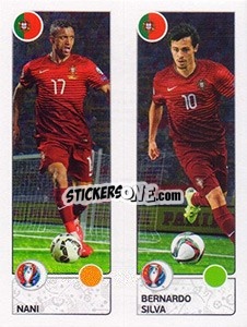 Sticker Nani / Bernardo Silva - UEFA Euro France 2016 n. 602 - Panini