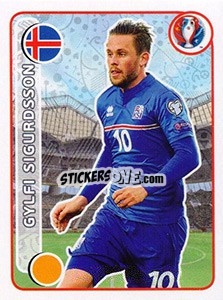 Sticker Gylfi Sigurdsson - UEFA Euro France 2016 - Panini