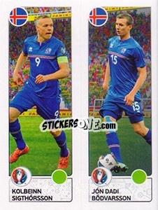 Sticker Kolbeinn Sigthórsson / Jón Dadi Bödvarsson - UEFA Euro France 2016 - Panini