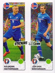 Sticker Kolbeinn Sigthórsson / Jón Dadi Bödvarsson - UEFA Euro France 2016 n. 608 - Panini