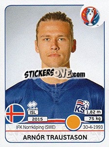 Sticker Arnór Traustason - UEFA Euro France 2016 n. 625x - Panini