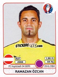 Sticker Ramazan Özcan - UEFA Euro France 2016 - Panini