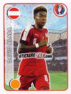 Sticker David Alaba - UEFA Euro France 2016 n. 649 - Panini