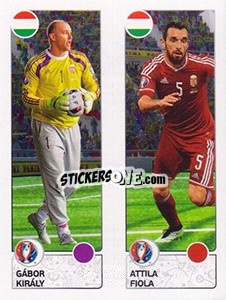 Sticker Gábor Király / Attila Fiola - UEFA Euro France 2016 - Panini