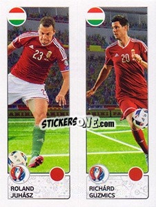Sticker Roland Juhász / Richárd Guzmics - UEFA Euro France 2016 - Panini